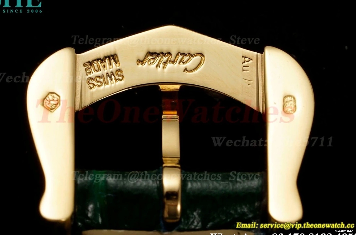 Baignoire LE Dia Ladies YG Green Dial Quartz AF 31mm White 0407